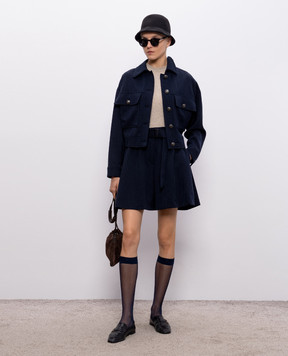 Brunello Cucinelli Blue wool shorts MP188P9326