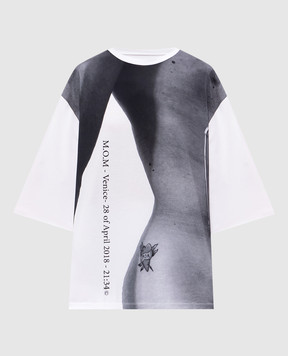 Calcaterra White T-shirt with print B123621