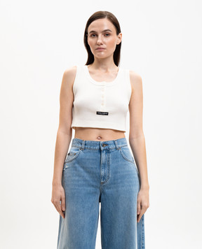 Dolce&Gabbana Ivory button-up top F8W63TFU7AV