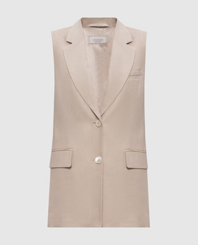Peserico Beige linen vest A0303202606