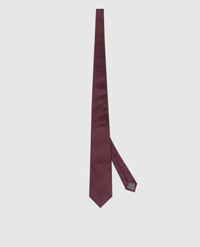 Brunello Cucinelli Burgundy silk tie MI8990018