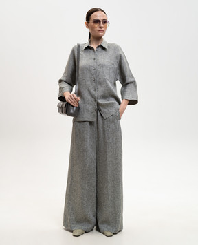 Peserico Gray linen palazzo P0405202600