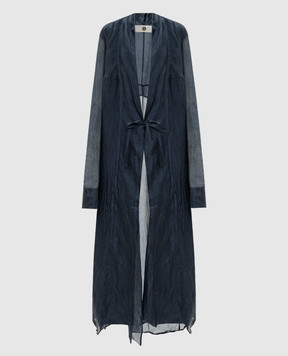 Marc Le Bihan Blue silk kimono cardigan 2300