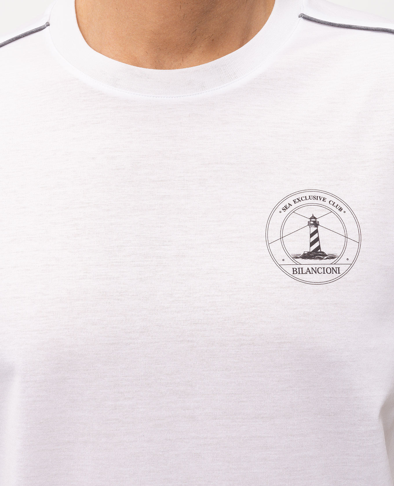 

White T-shirt with print Bilancioni