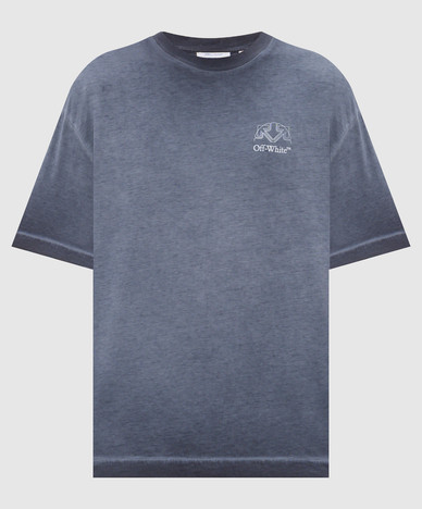 Blue t-shirt with logo print