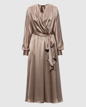 Kiton Beige silk dress D62340K0584I
