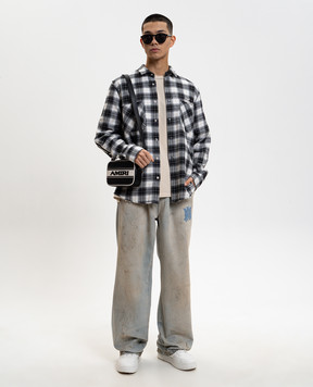 AMIRI Black Bones checkered shirt AMTOSH1007