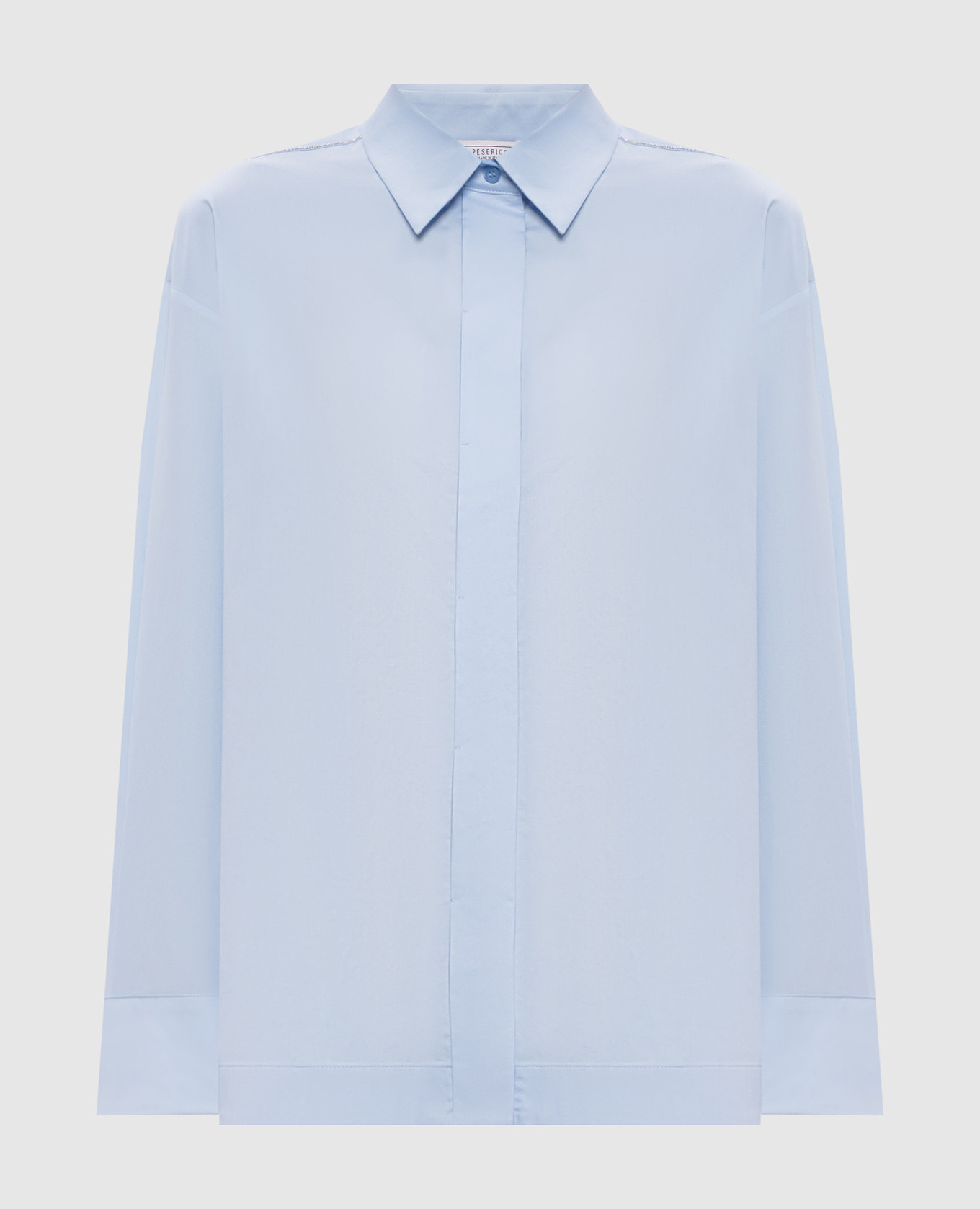 

Blue shirt with a monil chain Peserico, Light blue