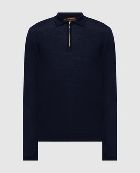 Doriani Cashmere Blue wool, silk and cashmere polo shirt 18082ZEZIP79