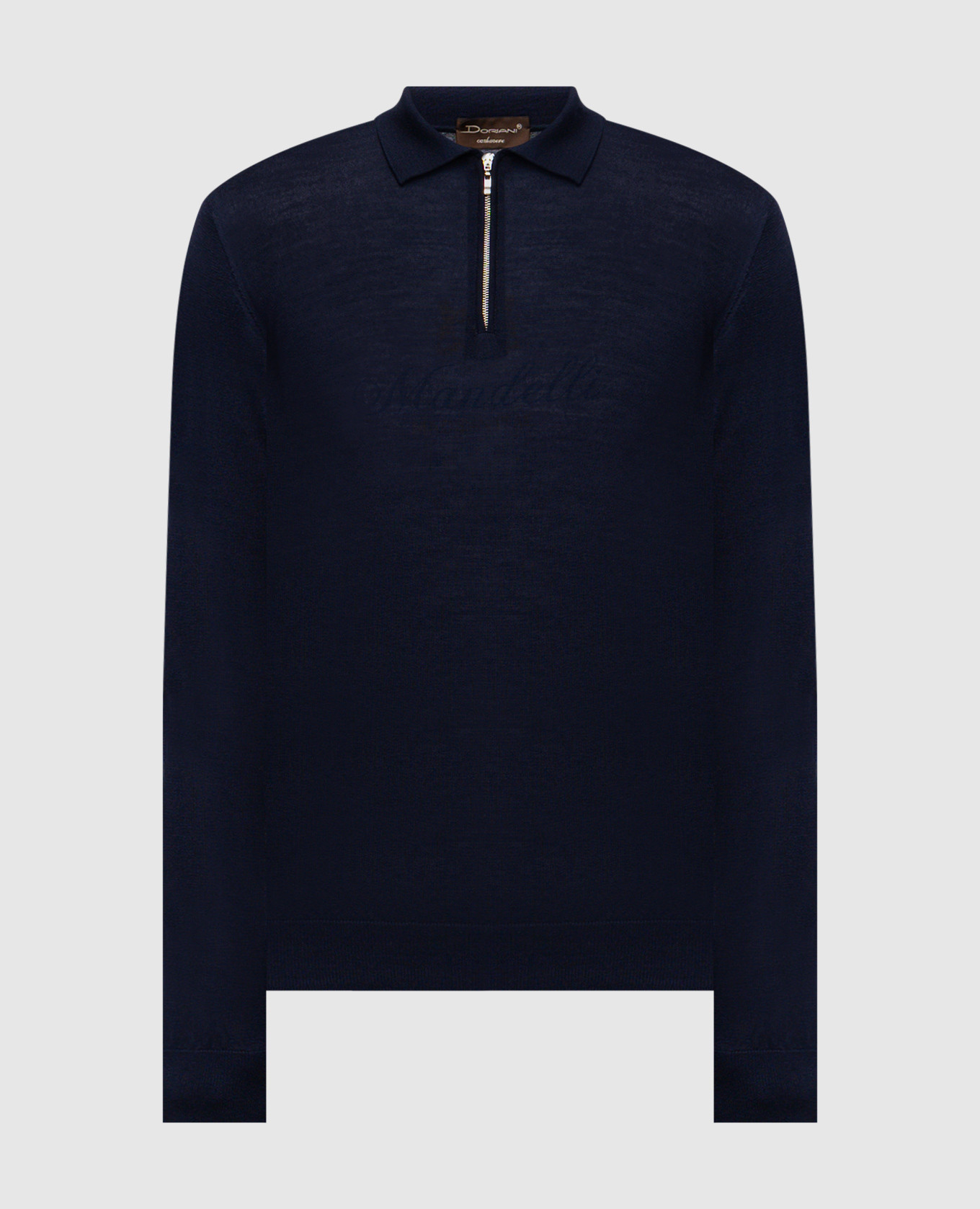 

Blue wool, silk and cashmere polo shirt Doriani Cashmere