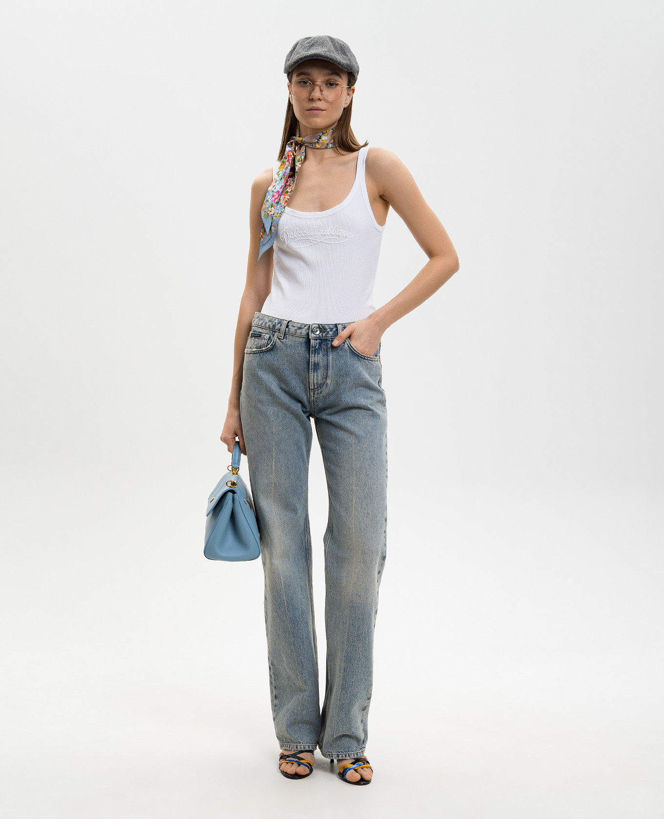 Blue jeans with logo patch Dolce&Gabbana 2