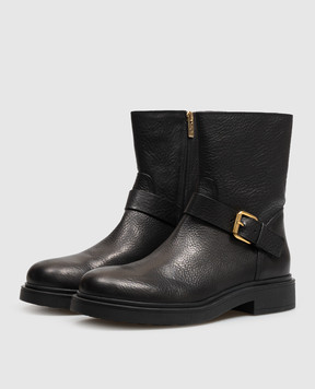 AGL Loren black leather boots LORENBIKERS
