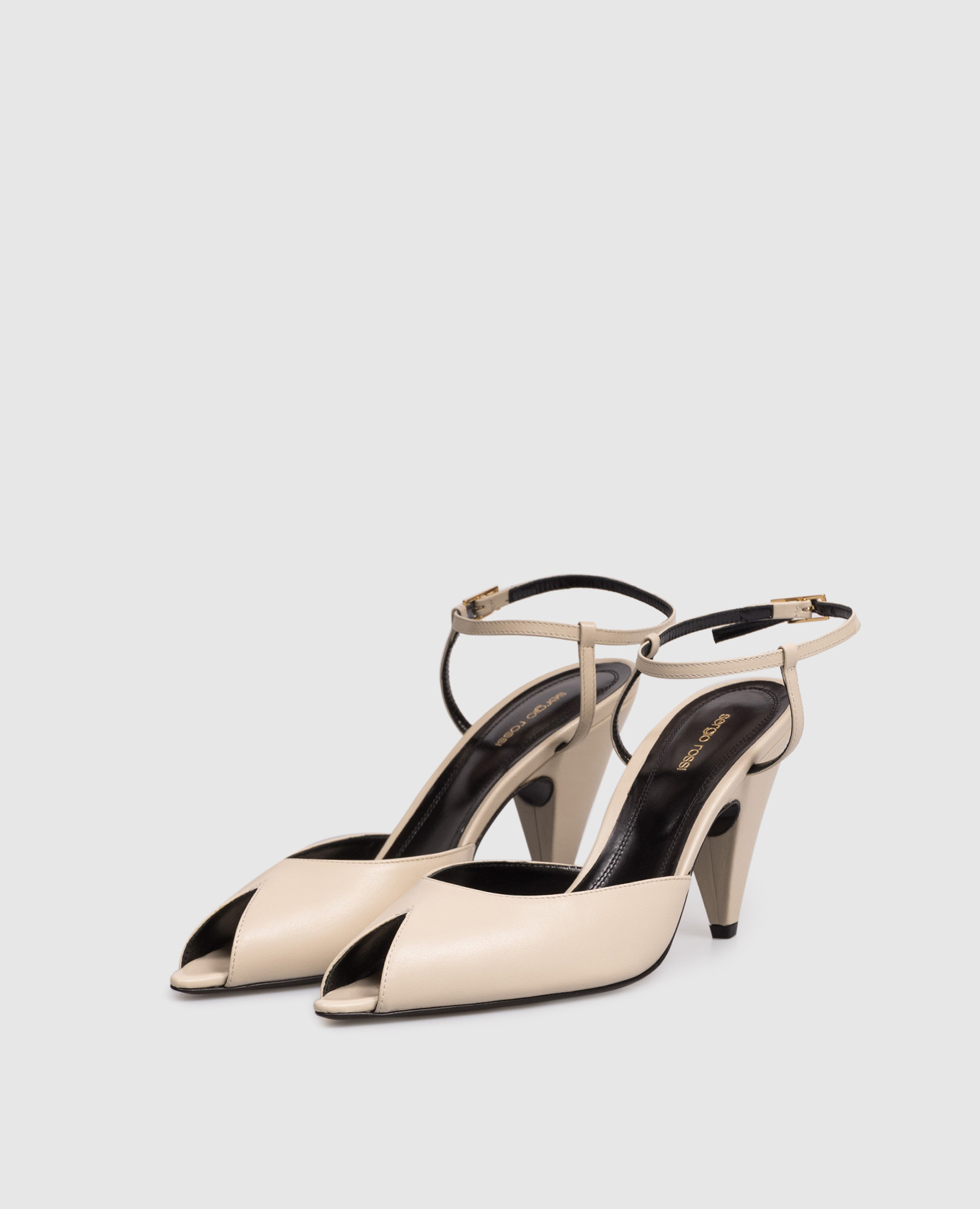 Beige leather Beak sandals Sergio Rossi 2