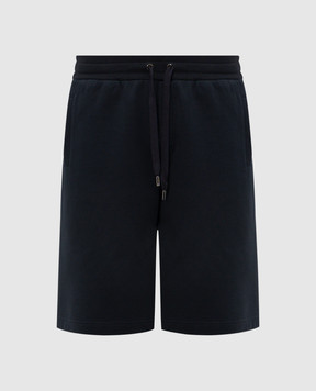 Dolce&Gabbana Navy shorts with monogram logo patch GVUZAZG7PZG