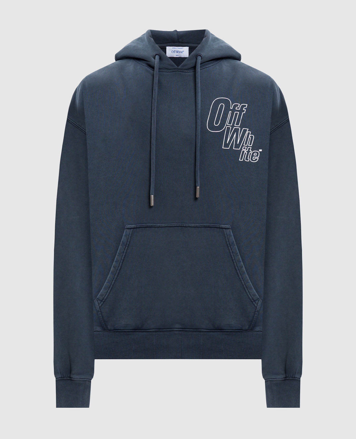 Sweat à capuche bleu avec logo imprimé