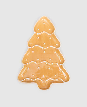 BloomingvilleMINI Brown Christmas tree serving plate 82061084