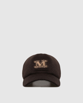Max Mara ORDINE dark brown cashmere cap MXAORDINE