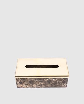 Treesseci Brown Palace Marble Napkin Holder PA70AEMGD