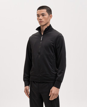 Palm Angels Black sports jacket with logo print PMBD089S26FAB001