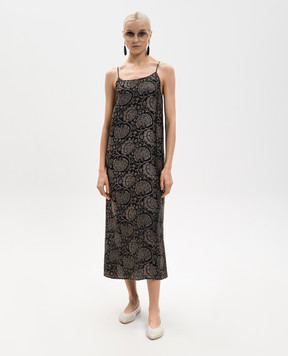 UMA WANG Anaya black floral print dress UP5018