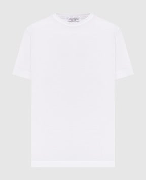 Brunello Cucinelli White T-shirt with chain MPT81BI100