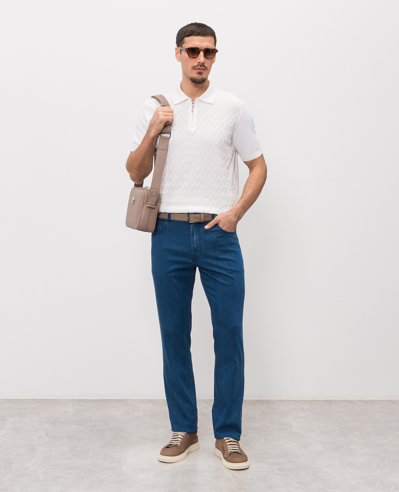 

Blue jeans with branded patch Stefano Ricci