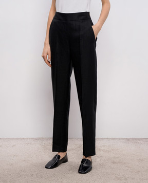 Agnona Black linen pants T71010YU3034