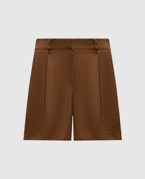 Brunello Cucinelli Brown linen shorts MH527P8923
