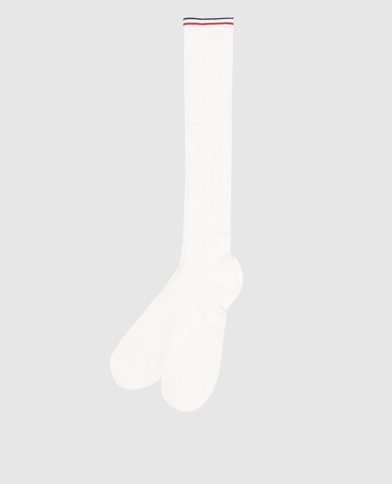 

White knee-high socks with contrasting stripes Brunello Cucinelli