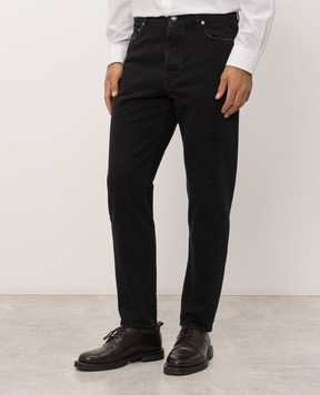 Brunello Cucinelli Black jeans with holes M237PO2060