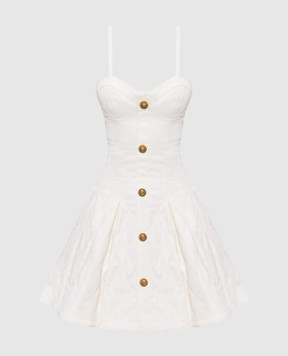 Balmain Ivory bustier dress HF1R2601DG14