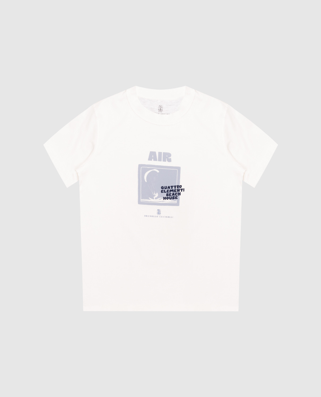 

Children's white T-shirt with Air print Brunello Cucinelli