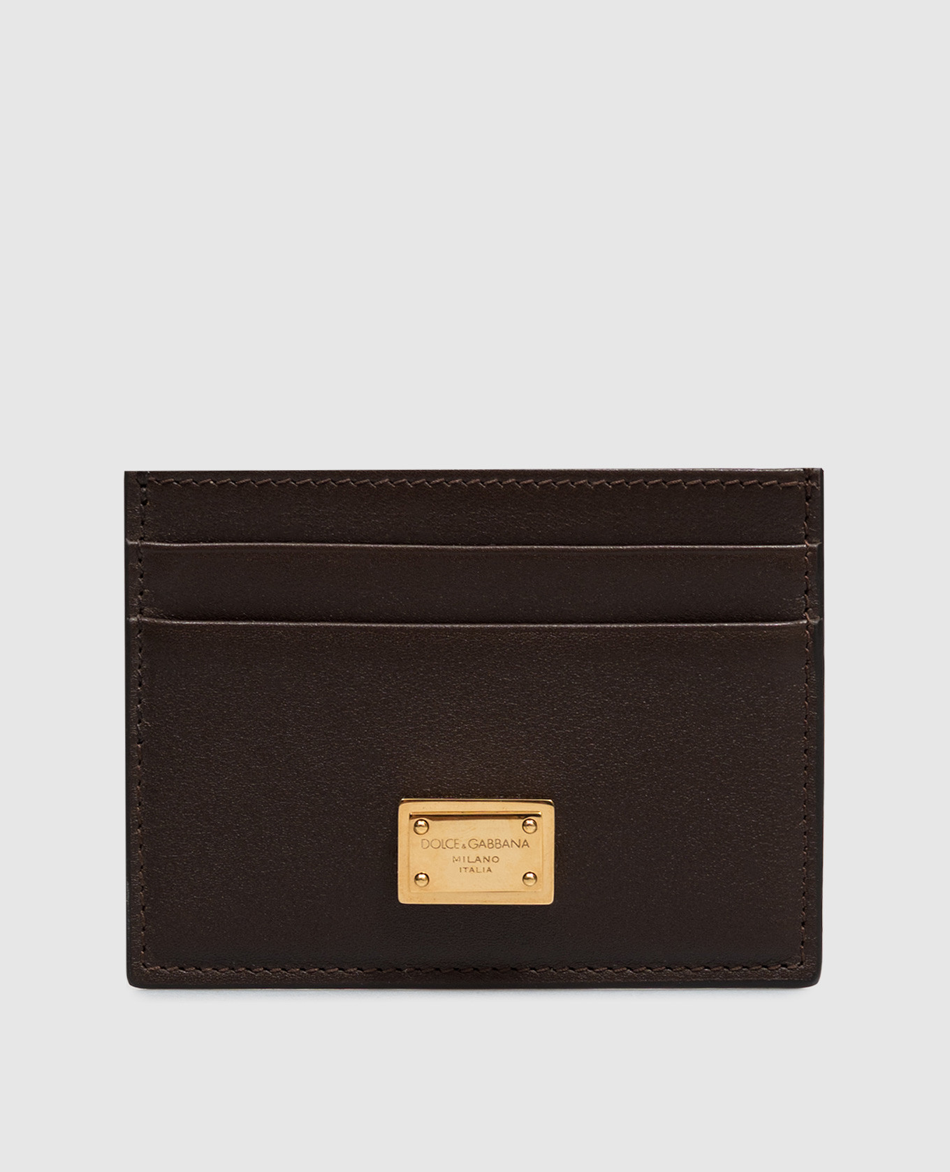 Brown leather cardholder