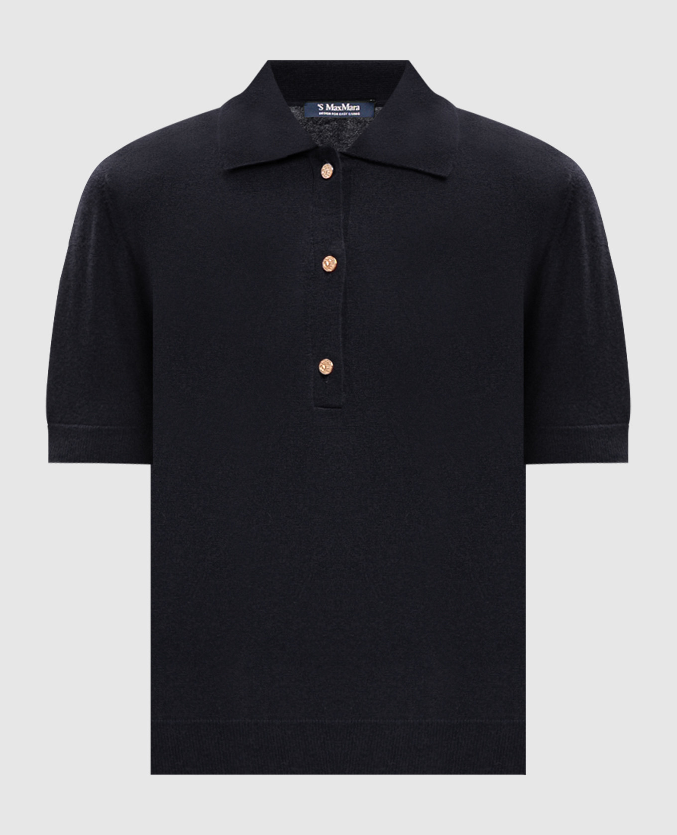 Green POMPOSA polo shirt with silk and cashmere