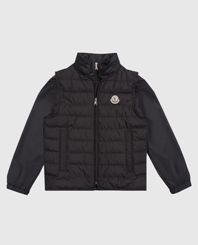 Moncler ENFANT Children's black Gizem transformer jacket L19541A00057597X2