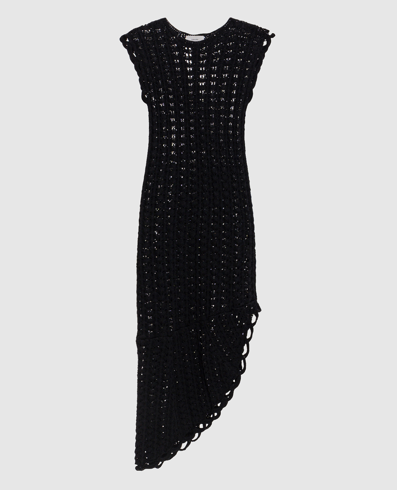 Black knitted asymmetrical dress Malena