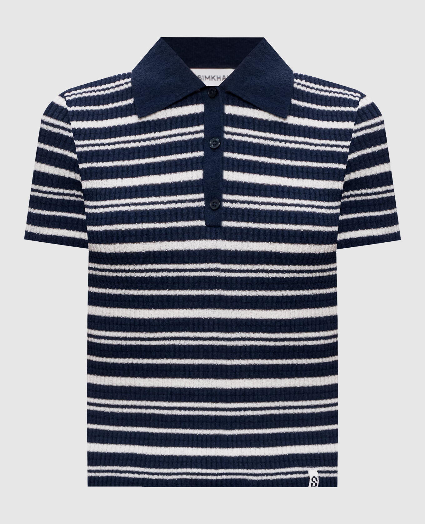 Averie blue striped polo shirt