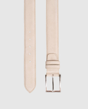 Cashmere&Whiskey Ivory suede belt SUEDE
