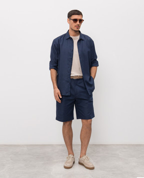 Trussardi Blue linen shirt 5025N000032NMS108T19