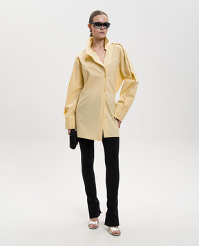 The Attico Yellow shirt dress with logo 260WCA00462CCC052AA