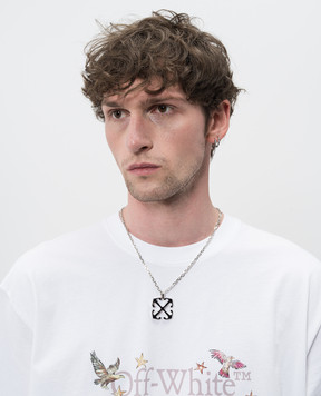 Off-White Silver chain with Arrow pendant OMOB157C99MET001