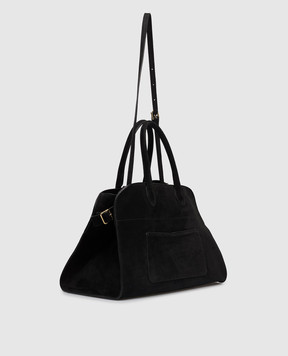 Babe Pay Pls Black suede tote bag 6243