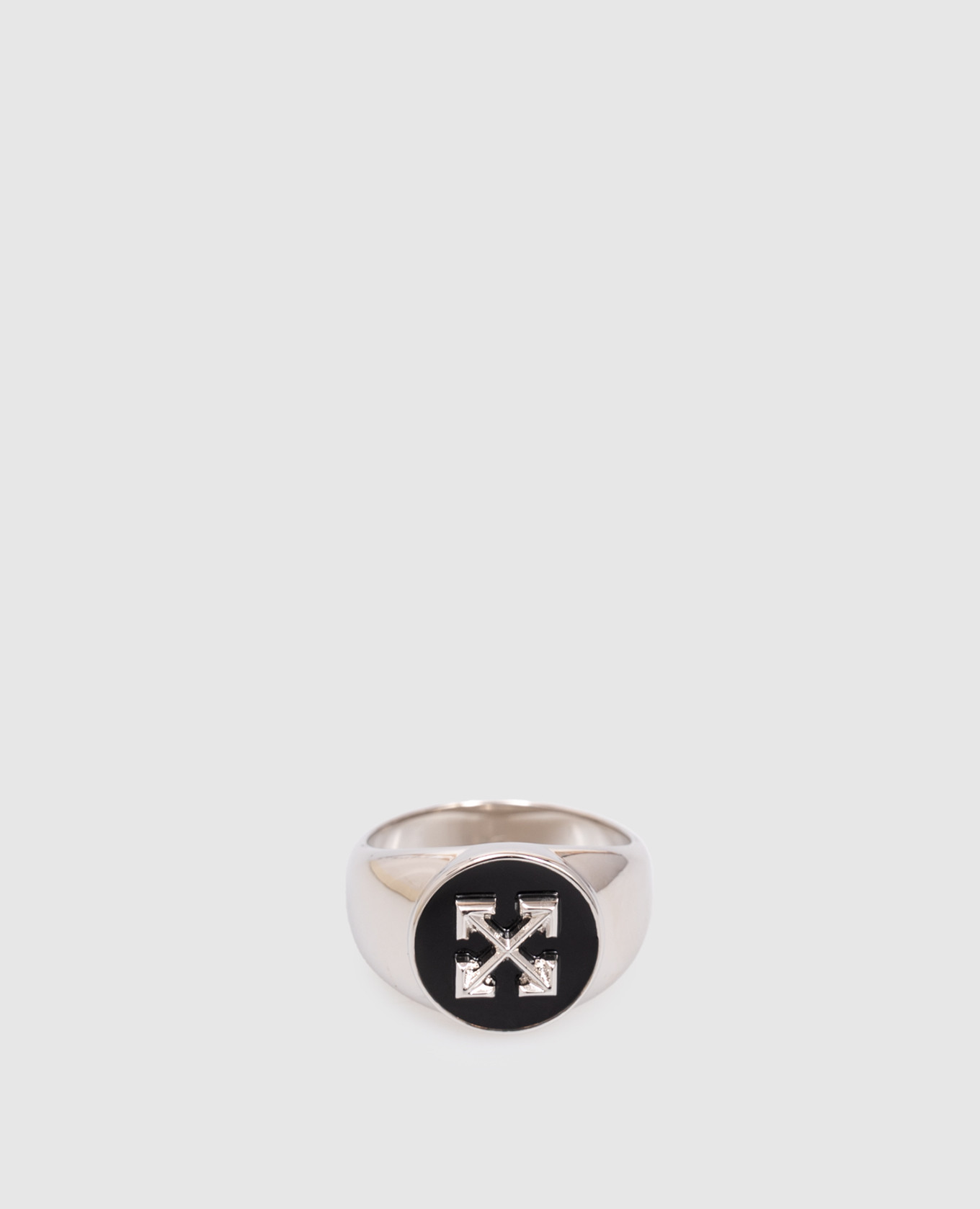 

Silver ring with Arrow emblem Off-White