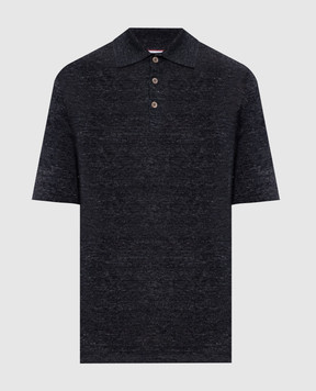 Brunello Cucinelli Gray polo with linen M2L00315