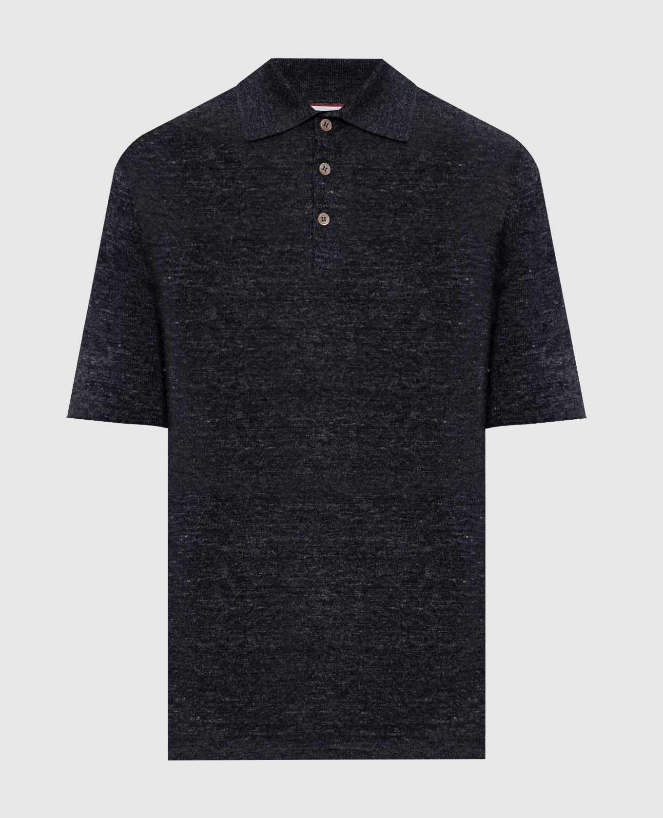 Gray polo with linen
