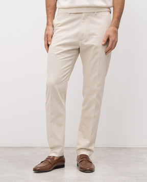 Tom Ford White pants with logo SHL042FMC276