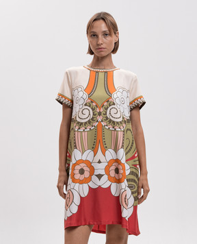 La DoubleJ Printed silk dress DRE0169SIL006AMB03