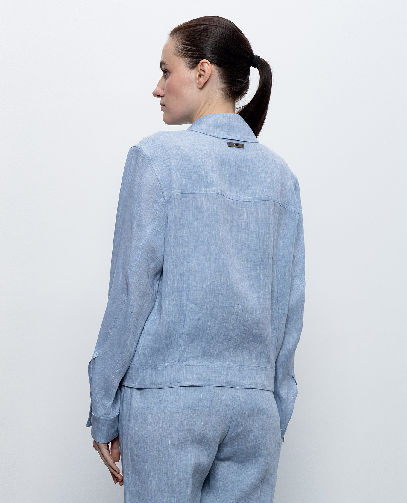 

Blue linen shirt Peserico, Light blue