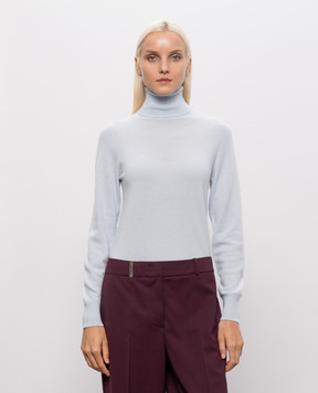 Allude Blue wool and cashmere turtleneck 26517013