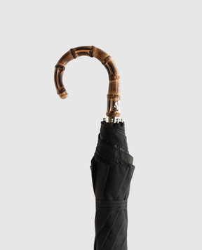 Pasotti Whangee Black Folding Umbrella OMITUO64SRASOOXFORD18BAM
